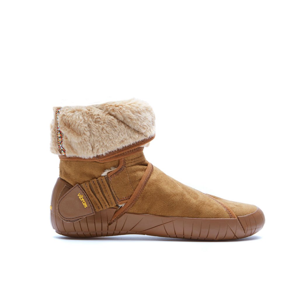 Vibram Furoshiki Dame Støvler Brune - Classic Shearling Mid - 9602OKURF